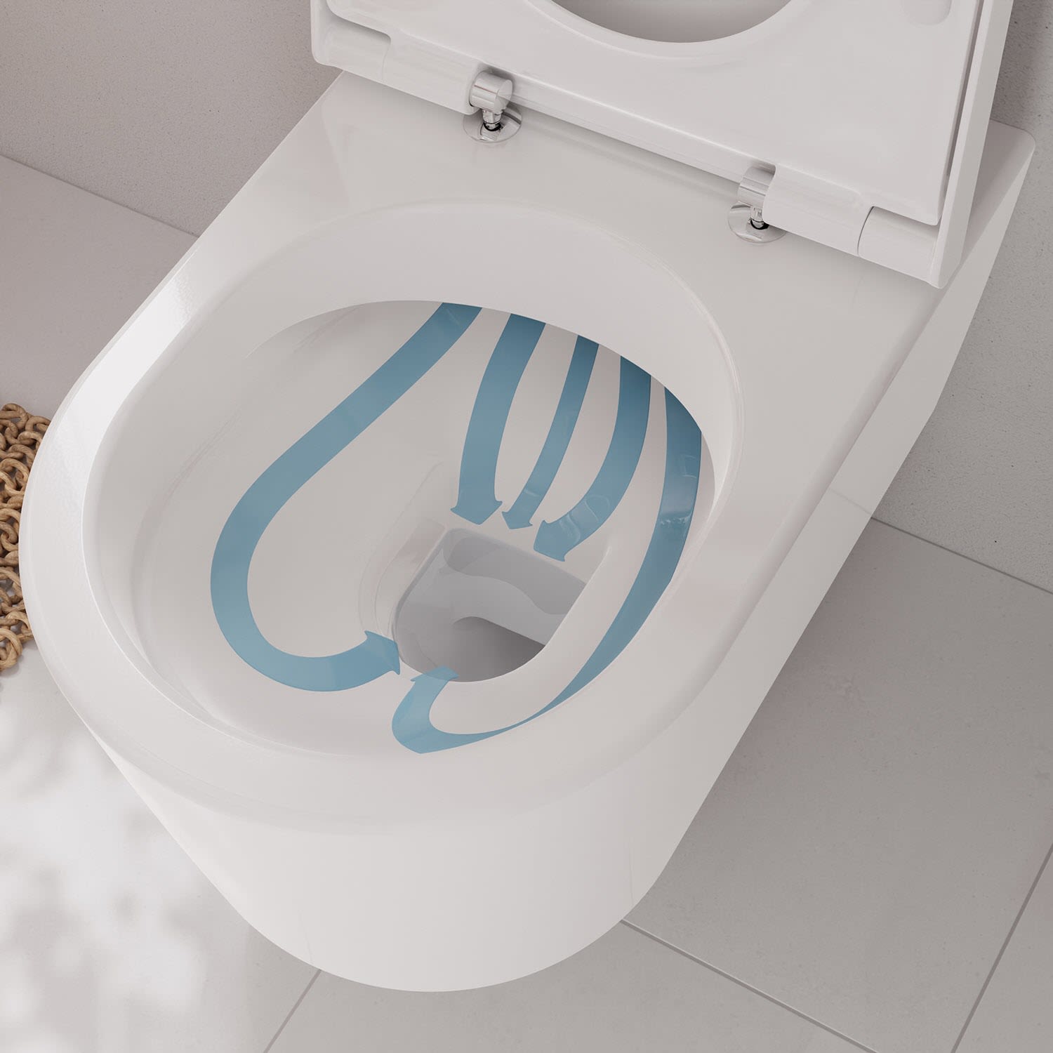 Hansgrohe EluPura S WC-Sitz mit Befestigung oben, SoftClose und QuickRelease