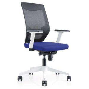 Rocada Bürostuhl Blanca R9081-35, blau / schwarz, Stoff / Netz, belastbar bis 125 kg