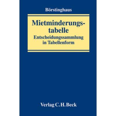 Mietminderungstabelle, Taschenbuch von Cathrin Börstinghaus, C. H. Beck, 978-3-406-60285-6