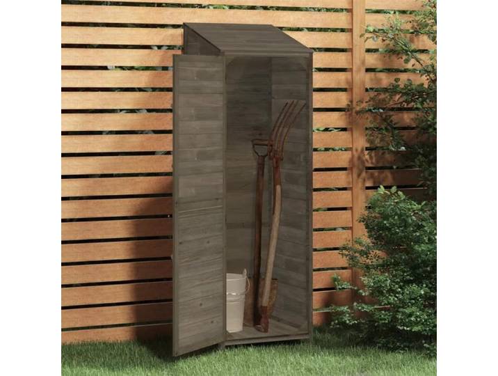 Remise Armoire Malle de jardin Remise de jardin Anthracite 55 x 52 x 174 5 cm Bois de sapin solide JILIMAISON2025 87366828