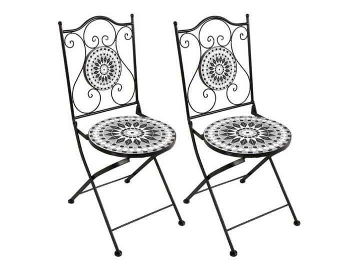 AXI Amélie 2 Chaises Bistrot Ensemble 2 chaises Bistrot Noires et Blanches Pliantes Salon de Jardin Bistrot Chaises Bistrot