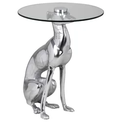 Beistelltisch Dog ca. 40x50 cm Silberfarben