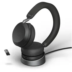 Jabra Stereo Headset »Evolve2 75 UC« mit Ladestation schwarz