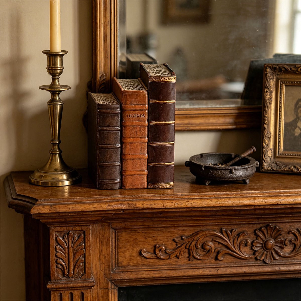 Ulisem Hars Antiek Boek Decoratie Vintage Nepboek Ornament voor Boekenkast of Bureau