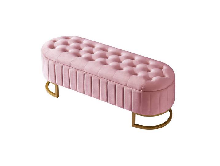 OKWISH Bett Bettbank Sitzbank (Stauraum-Schlafkoffer und Fußbank, gepolsterte Fußbank mit Stauraum, Sofabank Bank,120 x 40 cm)