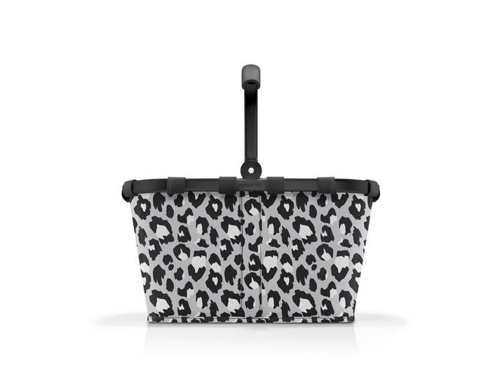 Reisenthel Einkaufskorb Carrybag frame leo nero, Mehrfarbig, 22 l, 48x29x28 cm, Ordnen & Aufbewahren, Körbe, Einkaufskörbe
