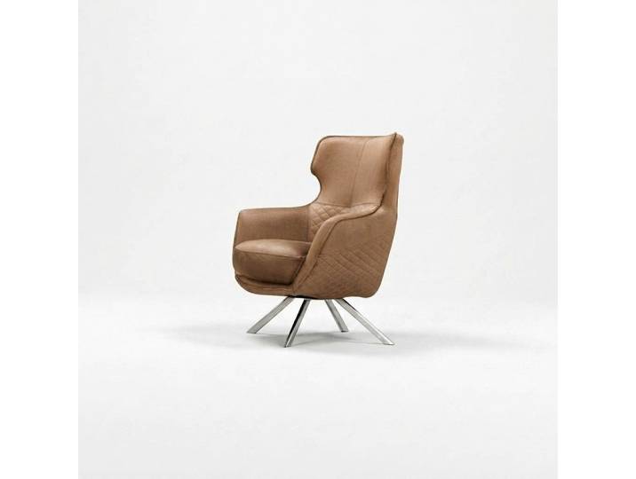 JVmoebel Sessel Eleganter grauer Clubsessel aus Stoff und Metall für modernes Wohnen (1-St., Sessel), Made in Europa