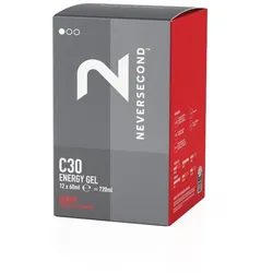 NEVERSECOND Energiegel C30 Berry 60 ml | 12 Beutel Box