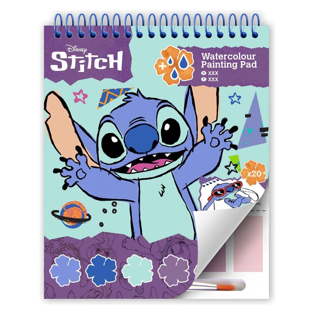 CyP Brands Disney Stitch watercolour sketchpad (5056816640041)