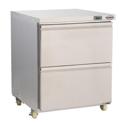 CombiSteel Edelstahl Kühl-/Tiefkühlschrank Umschaltbar 2 Schubladen
