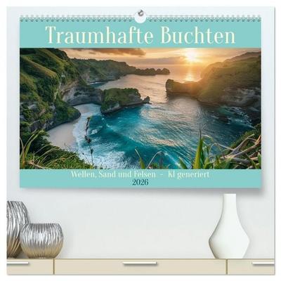 Traumhafte Buchten (hochwertiger Premium Wandkalender 2026 DIN A2 quer), Kunstdruck in Hochglanz