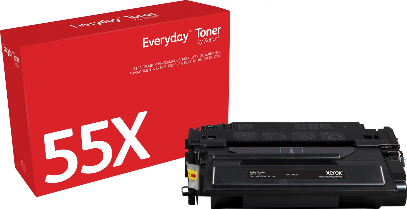 Xerox 006R03628 Everyday Toner, compatibel met HP 55X (CE255X), zwart