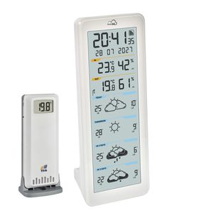 TFA TFA Wetterstation 35.8108.02  .me ID-06, Funk, Wlan, digital, mit Außensensor, Wettervorhersage, Farbdisplay & 4 Messwerten