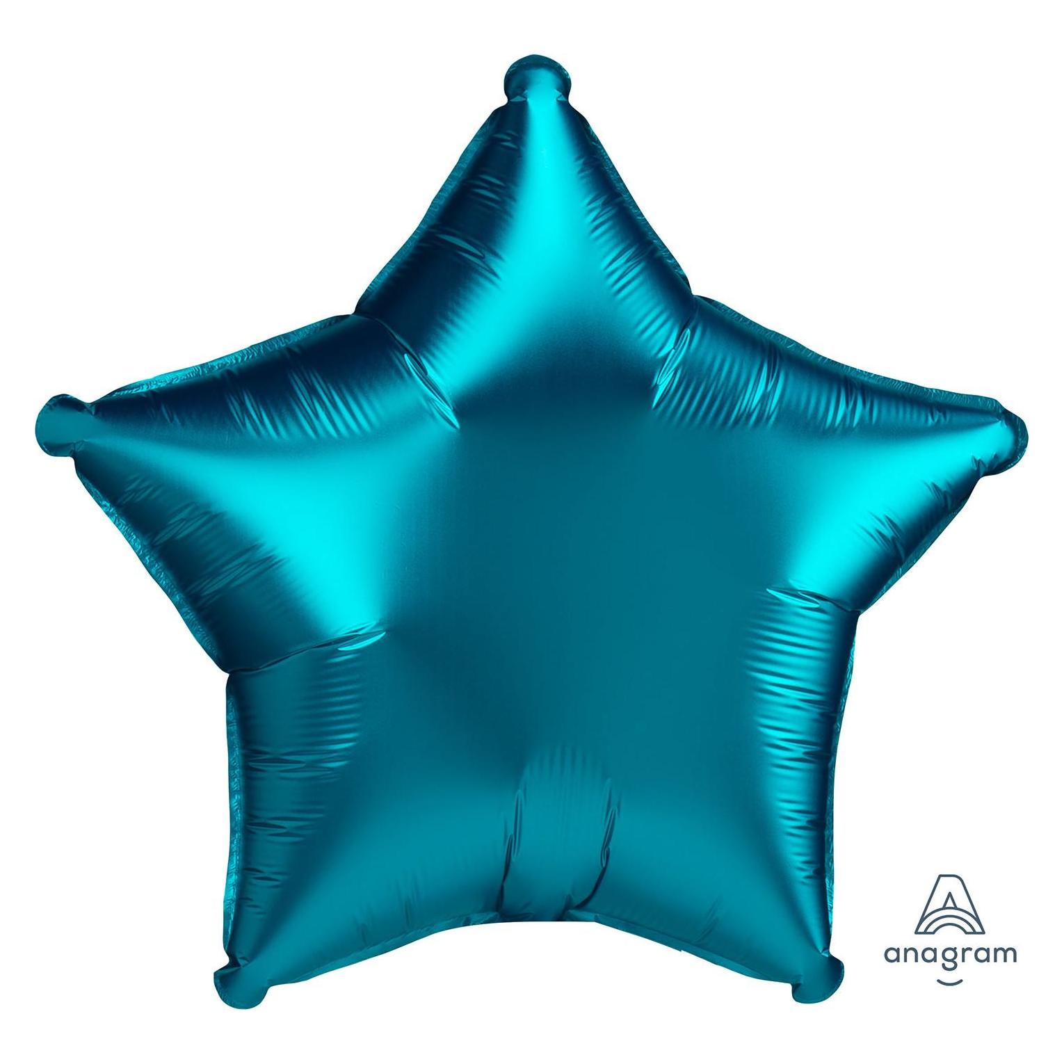 Anagram Standard Satin Luxe Aqua Folienballon S18 verpackt (4188601)