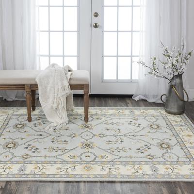 Alora Decor Conley Traditional Antique Floral Border Rug