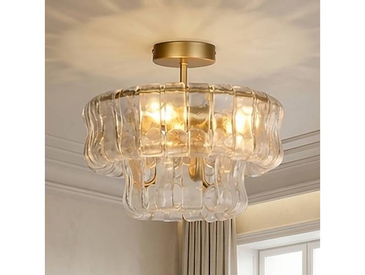 Searchlight Deckenlampe Bowlight, dimmbar, messing / gold, für Wohn- / Esszimmer, Metall, Deckenlampe