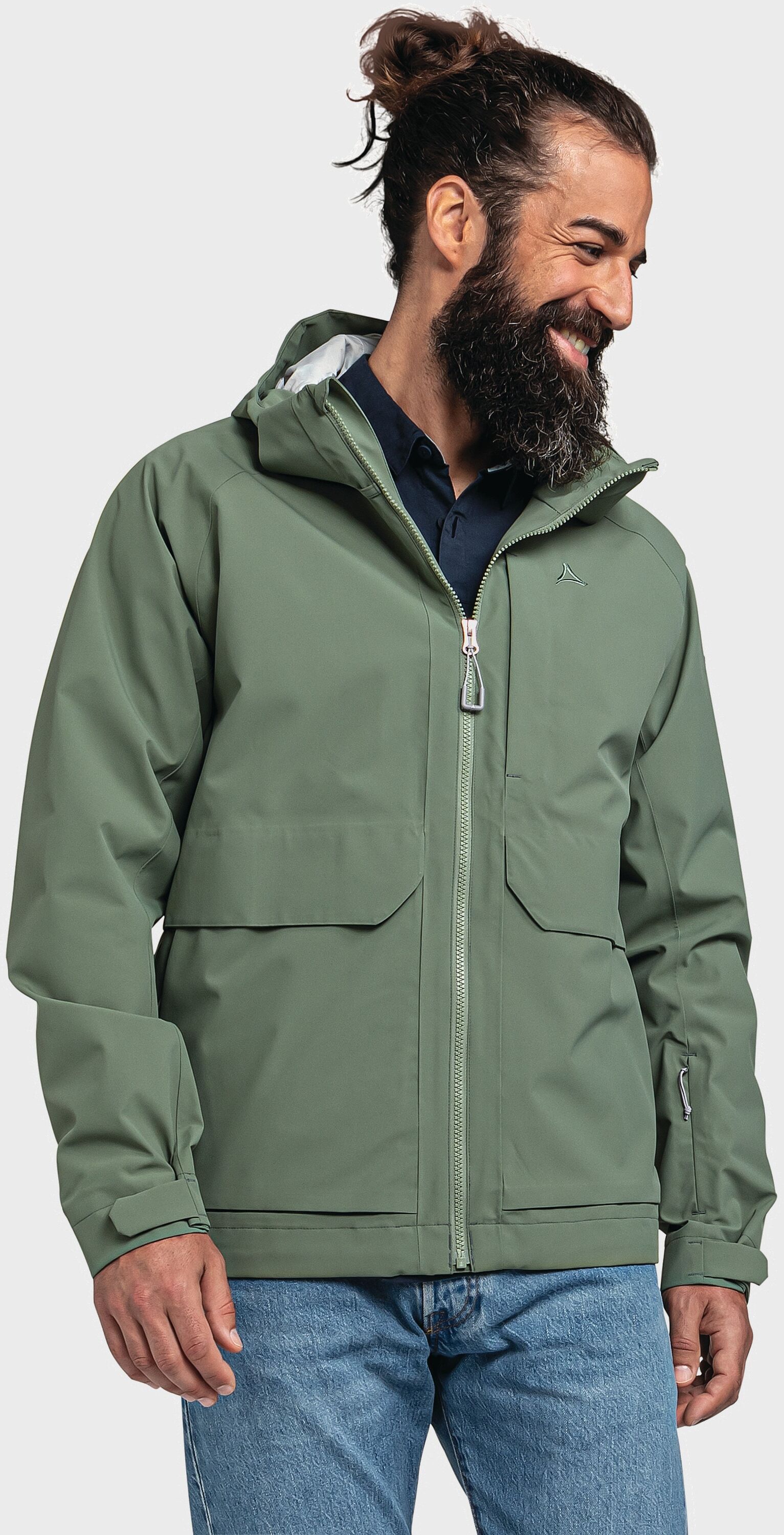 Outdoorjacke SCHÖFFEL "Jacket Lausanne M", Herren, Gr. 50, grün (6970, grün), Oberstoff : 100% Polyester (Membran: Polyurethan) Futter : 100% Polyester Futter Rumpf oben: 92% Polyester 8% Elasthan, regular fit, Jacken Outdoorjacke 6970, grün 50