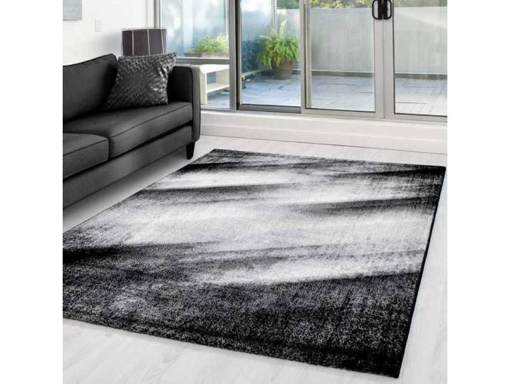 TapisTrend Tapis design Noir-Gris-Blanc 200 x 290 cm moderne et designe LIMA 1910