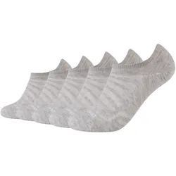 10er Pack camano Mesh Ventilation No Show Füßlinge 9200 - fog melange 43-46