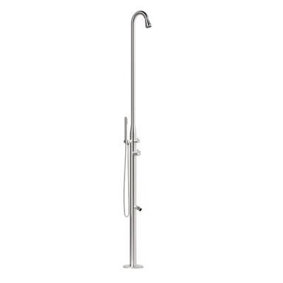 Pooldusche MX1006-INOX für Außenbereich, Farbe Inox, Edelstahl AISI 316L, witterungs-, salzwasser- und chemikalienbeständig, MPC