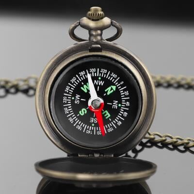 ModernMart Fullmetal Alchemist Edward Brass Compass Pocket Watch For Anime Fans & Outdoor Adventures b