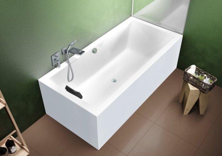 RIHO Lugo Rechteck-Badewanne, Version rechts, PlugPlay-Variante, 2-Sitzer, weiß, B136014005
