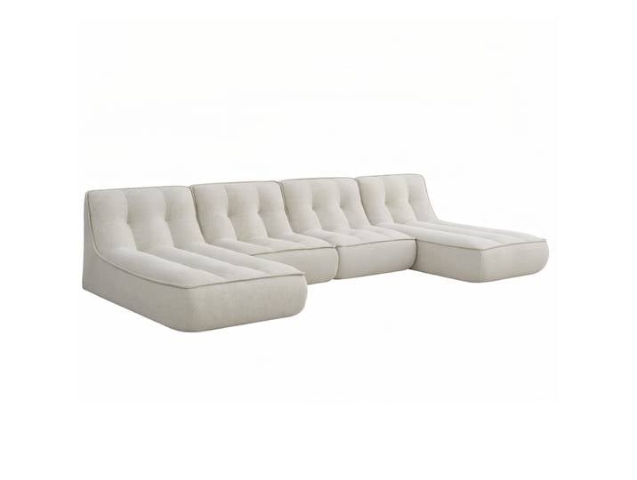 Modulares Sofa 4-Sitzer aus Cord aus Chaiselongues