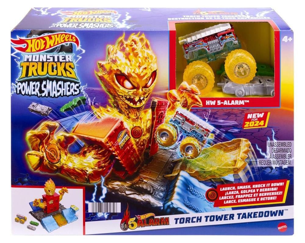 Hot Wheels Monster Trucks HTP39 Monster truck set met drie voertuigen, meerkleurig
