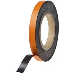 Magnetband farbig 15 mm | orange | 10 m | 0,85 mm, Ferrit, PVC