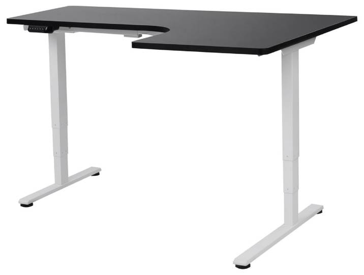 Table à hauteur ajustable en métal noir 109x160