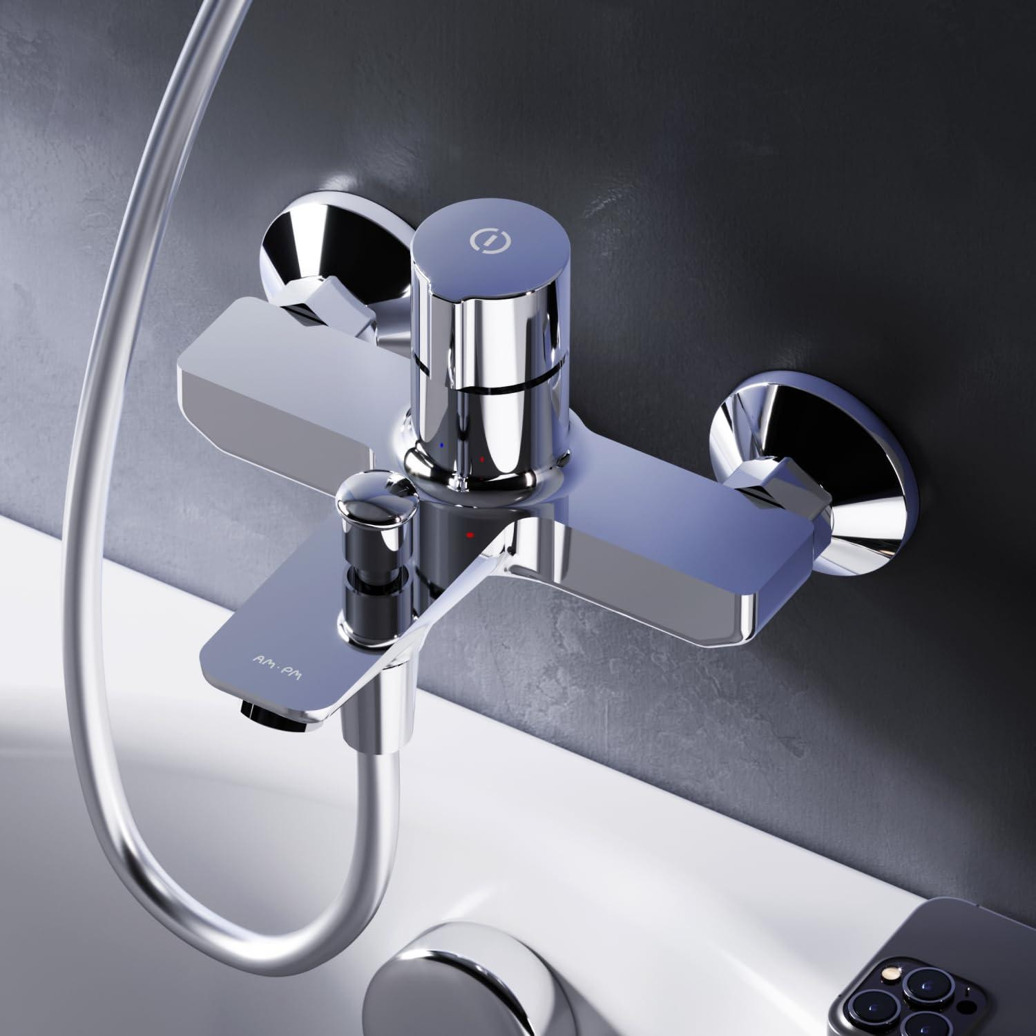 Dripio Badkraan met TouchReel-bediening, chroom, voor wandmontage