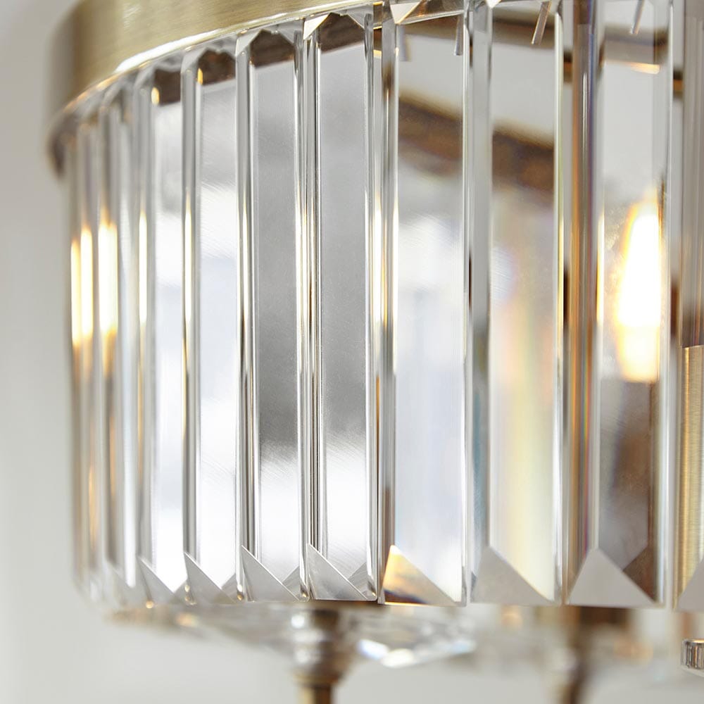 Masika Brass & Glass 6 Light Pendant Ceiling Light