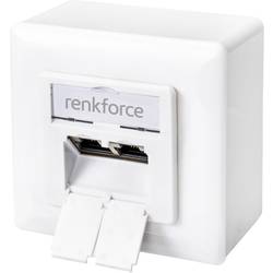 Renkforce Netzwerkdose Aufputz CAT 6 2 Port Reinweiß RF-4697900