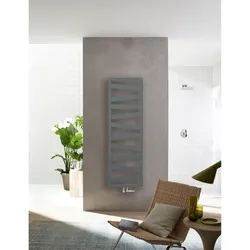 Zehnder Design-Heizkörper Ribbon, elektrisch, RAL 7031, 1365x30x600 mm