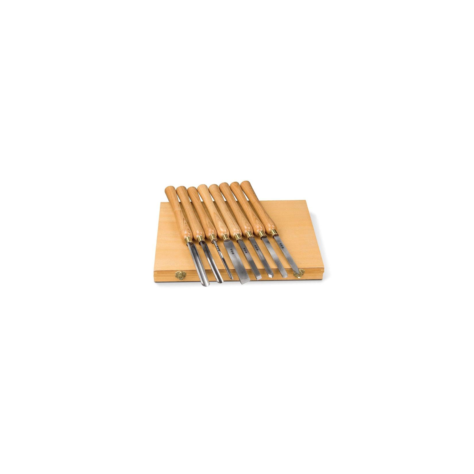 Holzstar Drechseleisen Set 8-tlg (Hohlbeitel Rundbeitel Drechselbeitel) 5931011