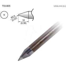 HAK T53-B05 - Aktiv-Lötspitze T53-B05, 0,5 mm, konisch