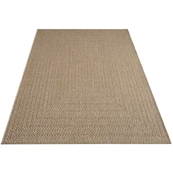 KADIMA DESIGN Teppich Kurzflor Unifarben Wohnzimmer schmutzabweisend Beige Rechteckig 160x230 | 100% Polypropylen, Rücken aus Polypropylen | pflegeleicht