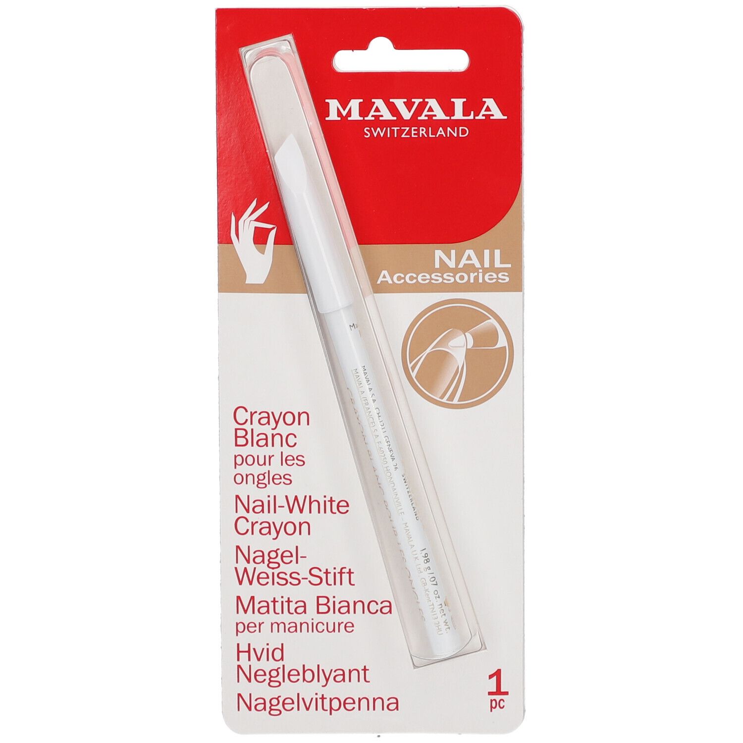 Mavala Crayon Blanc Ongles 1 St Stifte