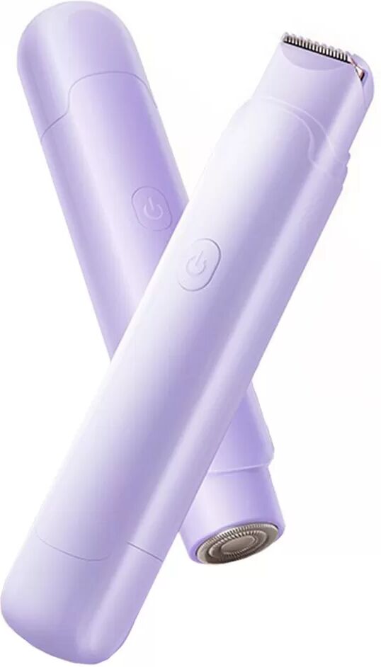 INF Doppelkopf Doppelring-Folien-Trimmer – Schmerzfreie Nass-/Trocken Full-Body Haarentfernung, IPX6, USB-C, 0.3-6mm Violett
