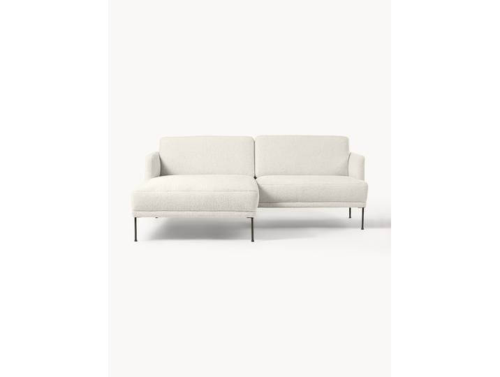 Kleines Ecksofa Fluente aus Teddystoff