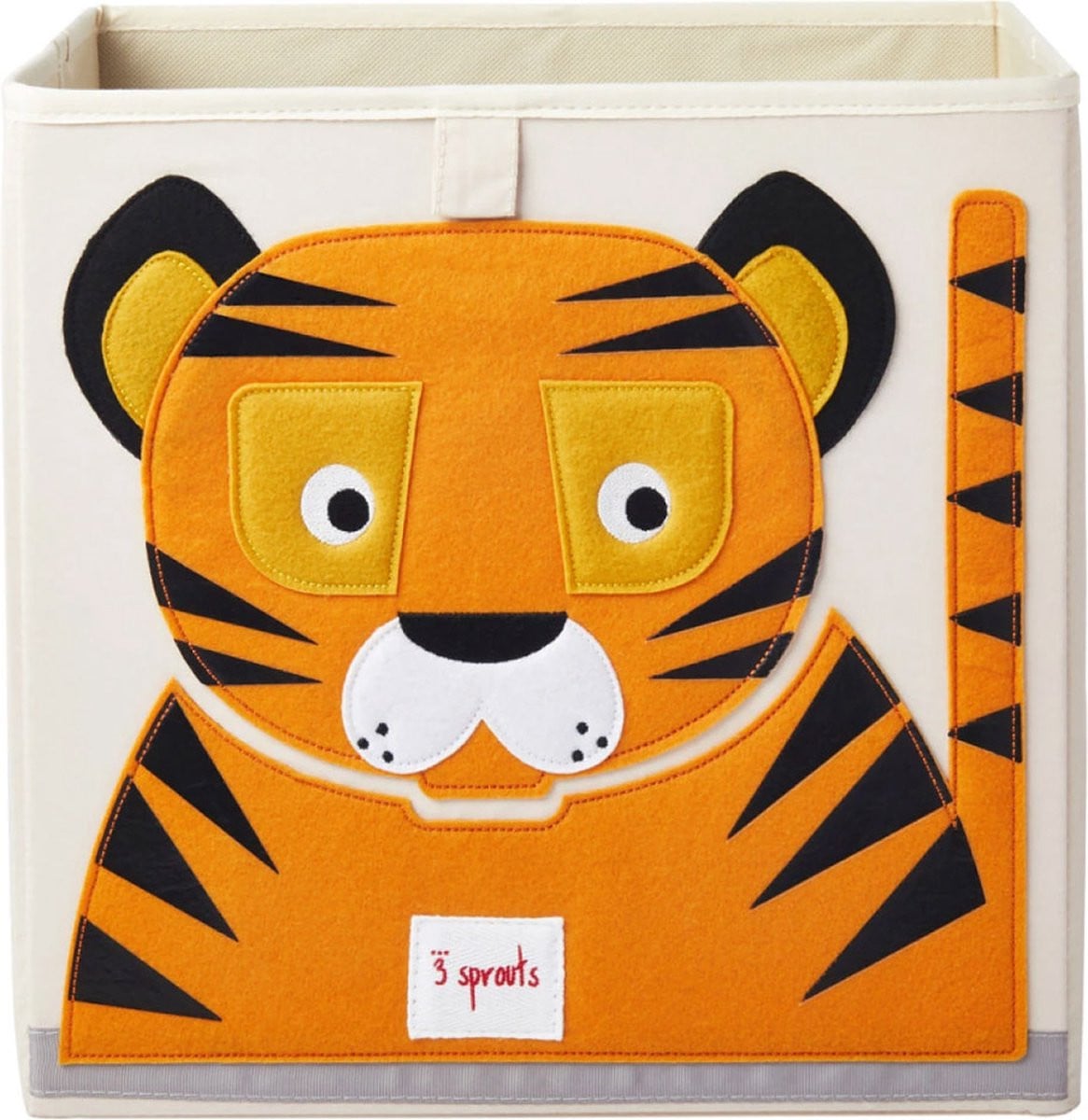 3 Sprouts Opbergdoos voor kinderen - Tijger - Textiel - Solid