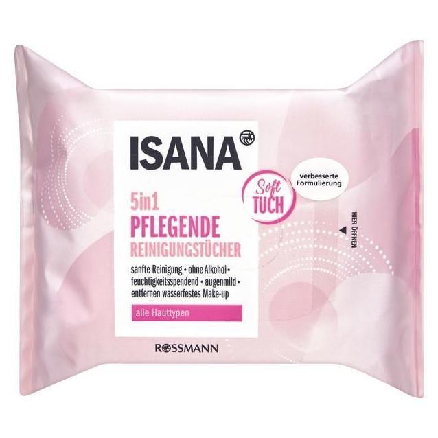 Isana feuchte Reinigungstücher (Reinigungstücher Gesicht) (4305615342863)