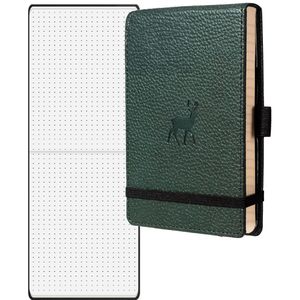 Dingbats Notizblock Wildlife D5512G, grün, A6+, dotted, 100 g/m², Kunstleder-Hardcover, 96 Blatt / 192 Seiten