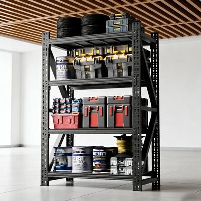 Telepassa Metal Heavy Duty Adjustable Garage Shelves Industrial Storage Unit for Warehouse