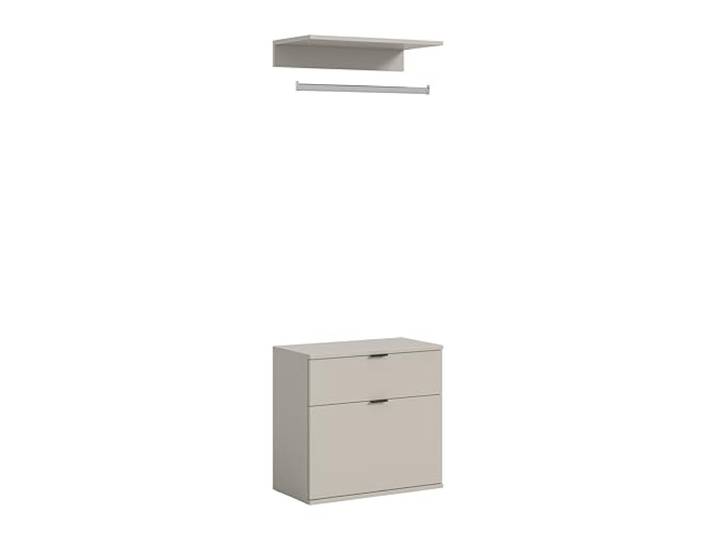 xonox.home - Kommode & Wandboard Projekt X 61x62x34 cm in Kaschmir Nachbildung - Mehrzweckschrank mit Board - modern, geräumig und funktional
