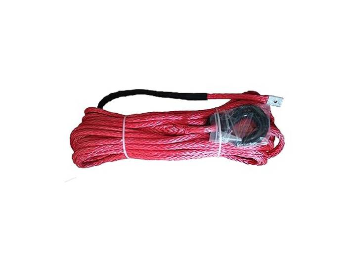 10 mm * 30 m synthetisches Kabel mit Haken UHMWPE-Faser Windenseil Abschleppleine for Allradantrieb im Gelände(Rood)