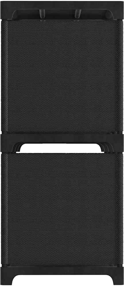 vidaXL Étagère d'affichage 6 cubes Noir 103x30x72,5 cm Tissu