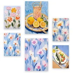 POSTER Set Mit 6 Blauer Sommer In Foodies A3 & A4 Rahmenlos