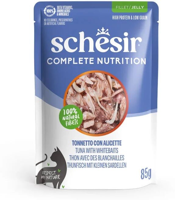 Schesir Cat Pouch Atum com Anchova 12 unid x 85g