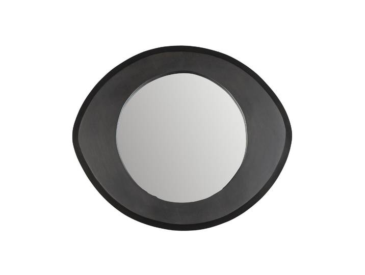 Petit miroir en bois noir Aren